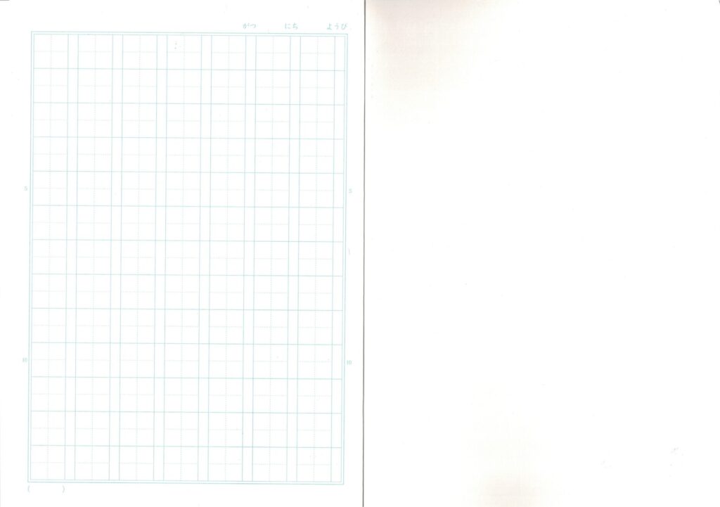 ダイソー『学習帳かんじれんしゅう91字リーダ罫入り』